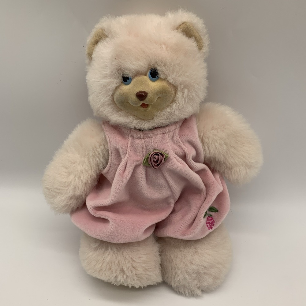 Fisher Price Pink  Plush Sarahberry Bear 1998 Stuffed Animal 9"